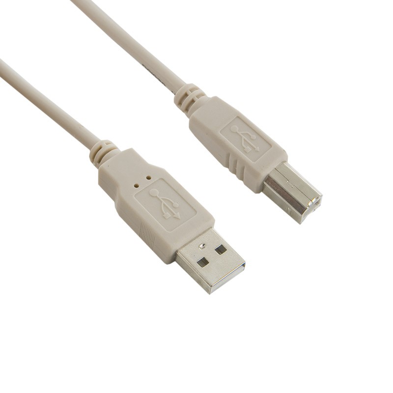 Cablu USB 2.0, tip A-B, pentru imprimanta, 3m, gri - imagine 3